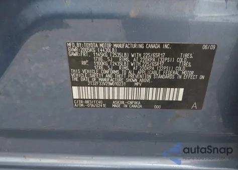 2009 Toyota Rav4 from USA, damaged, VIN 2T3ZF33V29W010231